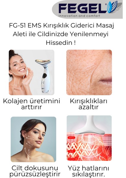 Fg-51 Boyun ve Yüz Için 3 Programlı Ems Güzellik Cihazı – Kırışıklık, Sarkma ve Gıdık Karşıtı