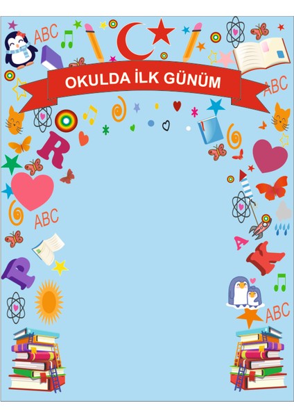 Okulda Ilk Günüm Temalı Arka Fon fiyatları