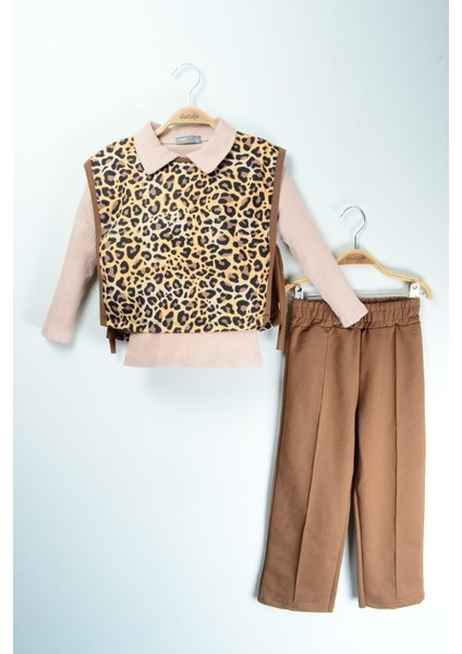 Leopar Desenli Kız Çocuk Alt Üst Takım (4-11 Yaş) fiyatları