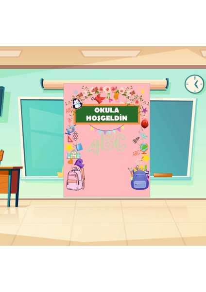 Okula Hoşgeldin Temalı Arka Fon