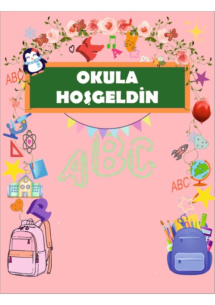 Okula Hoşgeldin Temalı Arka Fon fiyatları