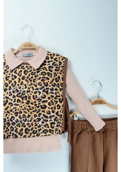 Leopar Desenli Kız Çocuk Alt Üst Takım (4-11 Yaş) modelleri