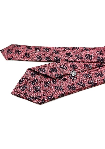 Mercan Şal Desen Mendilli Klasik Kravat KK12931 modelleri