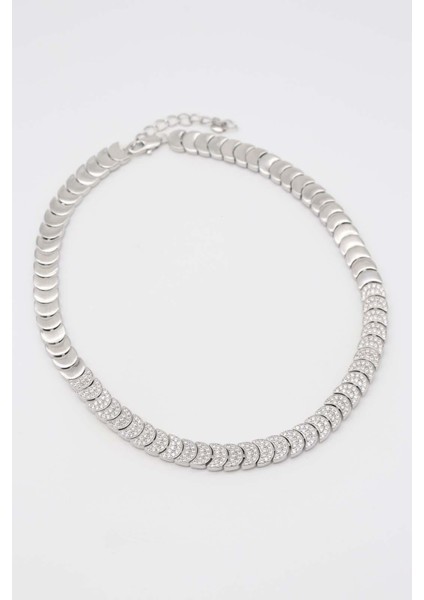 Vip Rodyum Gümüş Kolye