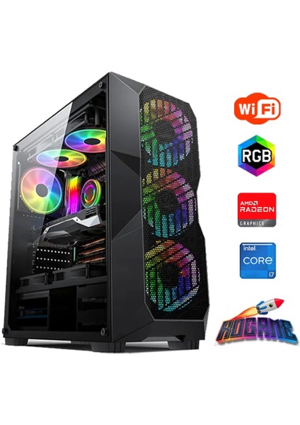 I7 14700F 16GB Ddr4 512GB M2 8gb RX580 Oyun Bilgisayarı