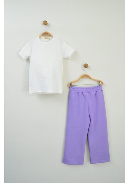 Lila Kız Çocuk Üçlü Eşofman Takımı (3-10 Yaş) indirimleri