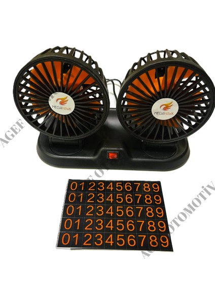 Araç Içi Vantilatör 360° Dönebilen Torpido Üstü Çift Başlıklı Vantilatör USB Girişli Soğutucu Fan