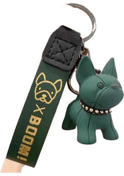 Pu Deri Köpek Anahtarlıklar Kadınlar Için Çanta Kolye Moda Punk Fransız Bulldog Anahtarlık Takı Biblo Erkek Araba Anahtarlık Anahtarlık (Yurt Dışından)