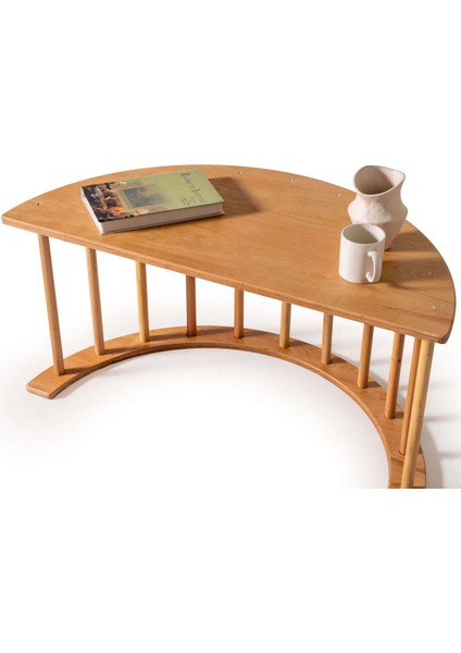 Pikler Halkası Montessori Aktivite Masası Masif Kayın Vernikli