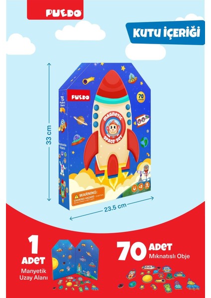 Manyetik Oyun Seti - Uzay modelleri