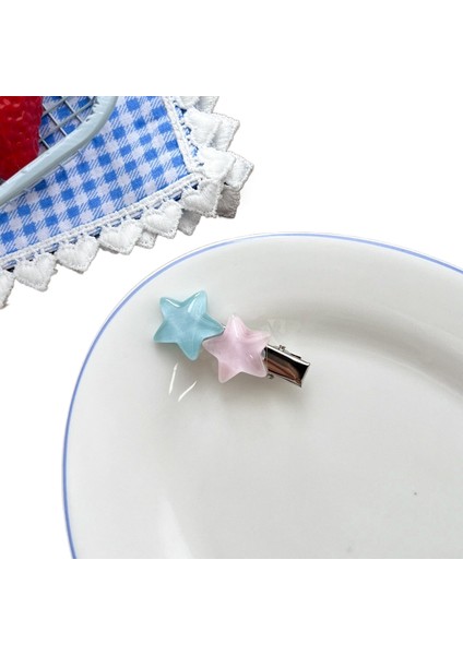 Dopamin Şeker Rengi Yıldız Saç Klipsi (Yurt Dışından)