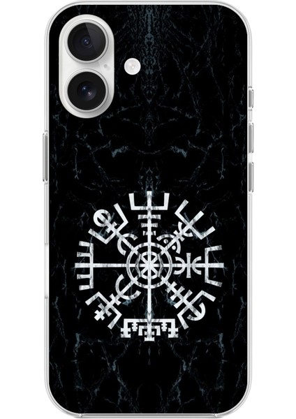 iPhone 16 Uyumlu Şeffaf Kılıf Nordic Viking 1 Tasarımlı