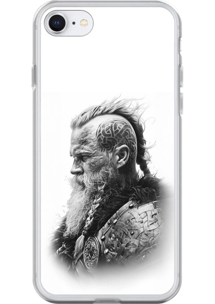 iPhone 6s Uyumlu Şeffaf Kılıf Nordic Viking 3 Tasarımlı