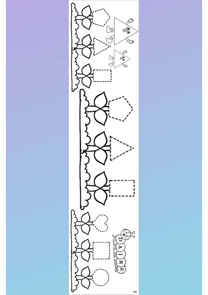 Geometrik Temalı Eğitici Aktivite Boyama Kağıdı 4,5 Metre fiyatları