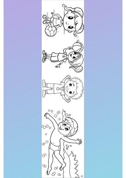 Spor Temalı Eğitici Aktivite Dev Boyama Kağıdı 4,5 Metre fiyatları