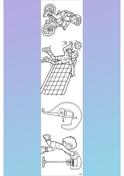 Spor Temalı Eğitici Aktivite Dev Boyama Kağıdı 4,5 Metre modelleri