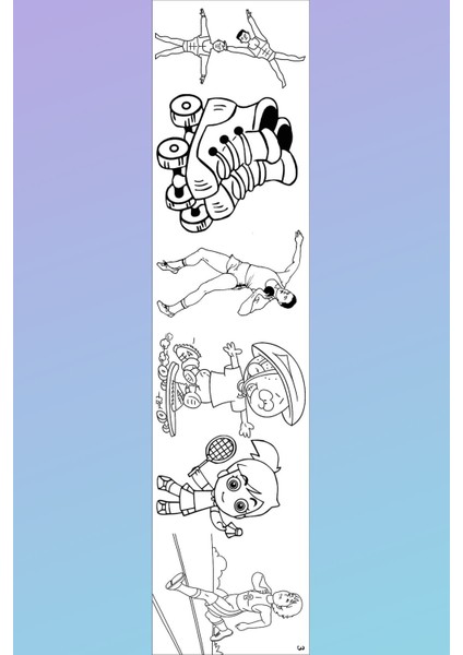 Spor Temalı Eğitici Aktivite Dev Boyama Kağıdı 4,5 Metre fırsatları