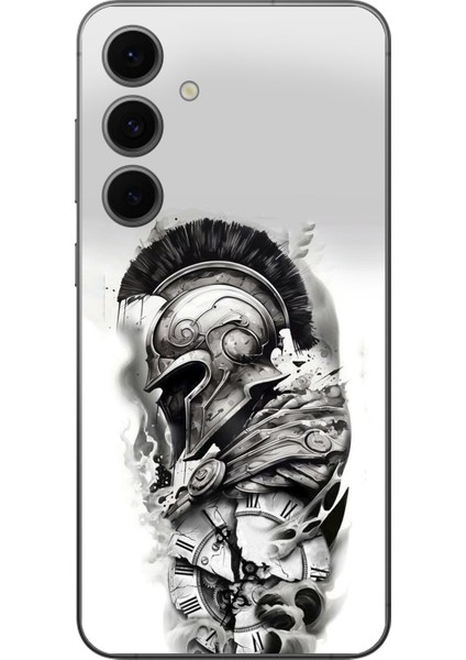 Samsung Galaxy S24 Fe Uyumlu Şeffaf Kılıf Spartan 3 Tasarımlı