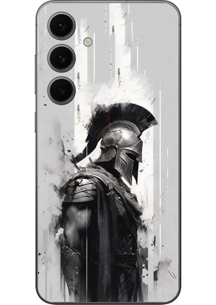 Samsung Galaxy S24 Fe Uyumlu Şeffaf Kılıf Spartan 2 Tasarımlı