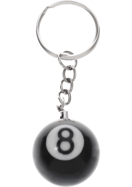 Moda Yaratıcı Bilardo Bilardo Anahtarlık Masa Topu Anahtarlık Şanslı Siyah No.8 Anahtarlık 25MM Reçine Top Takı Hediye (Yurt Dışından)