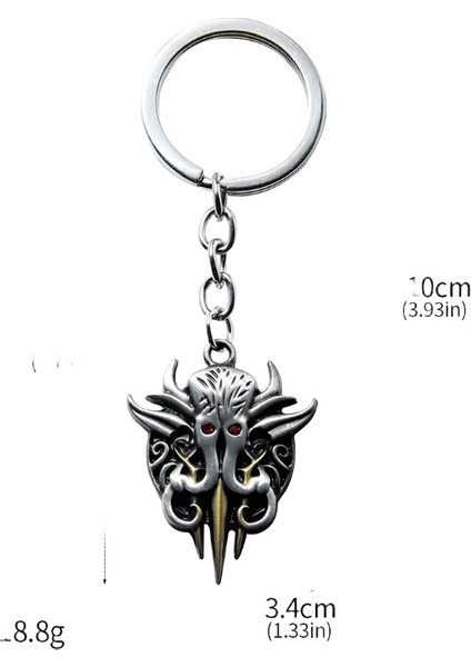 Oyun Baldur's Gate 3 Anahtarlık Illithid Gri Kolye Anahtarlık Kadın Erkek Takı Içinrenk:anahtarlık (Yurt Dışından)