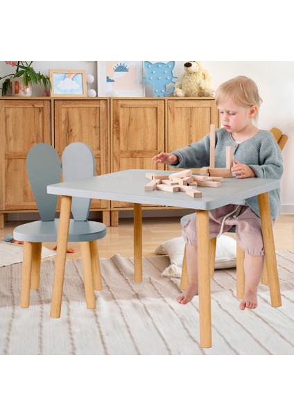 Çocuk Çalışma Masası-Aktivite Masası Montessori Etkinlik Masası Seti