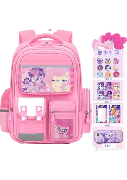 2025 Yeni Ilköğretim Öğrencileri Kız 1-3-6 Sınıf Karikatür Sevimli Büyük Kapasiteli Omuz Çantası (Yurt Dışından)