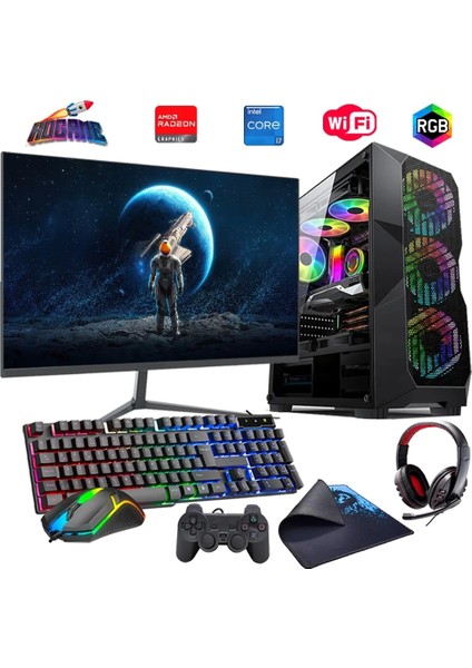 I7 14700F 32GB Ddr4 1tb M2 8gb RX580 27" 165Hz Monitörlü Oyun Bilgisayarı (Gaming Set)