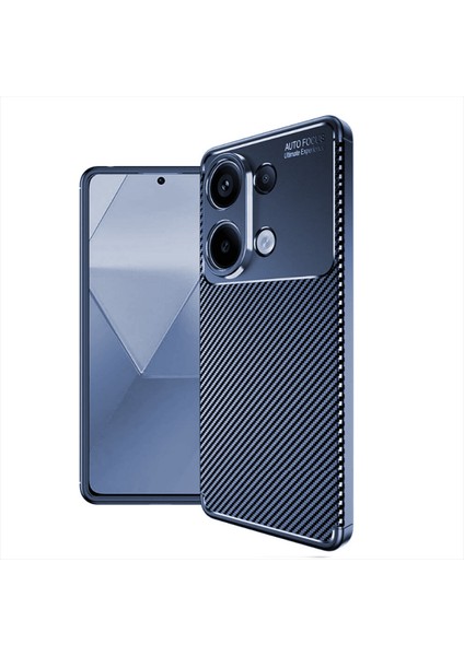 Xiaomi Poco M6 Pro 4g Kılıf Focus Karbon Dokulu Kamera Korumalı Silikon Kılıf