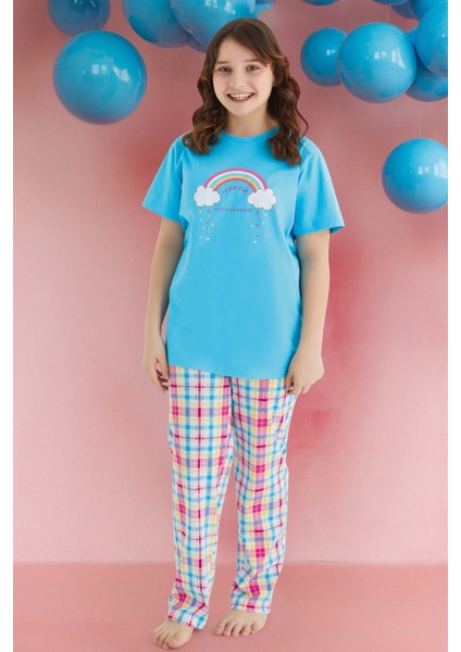Aydoğan Kız Çocuk Rainbow Ikili Pijama Takımı