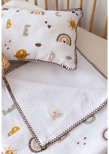 Waffle Müslin Pike Örtü 100X100 & Yastık Kılıfı 35X45 %100 Pamuk Oeko-Teks Sertifikalı modelleri