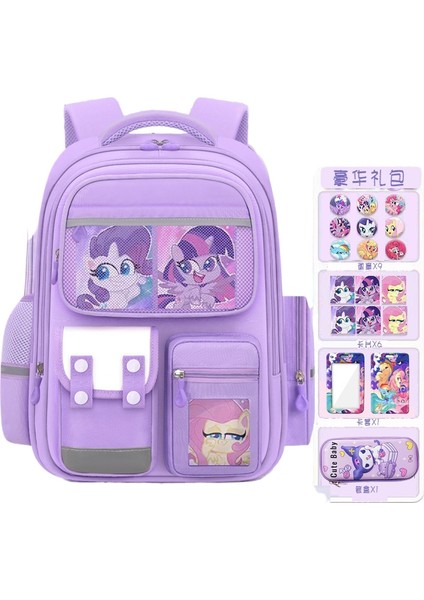 2025 Yeni Ilköğretim Öğrencileri Kız 1-3-6 Sınıf Karikatür Sevimli Büyük Kapasiteli Omuz Çantası (Yurt Dışından)