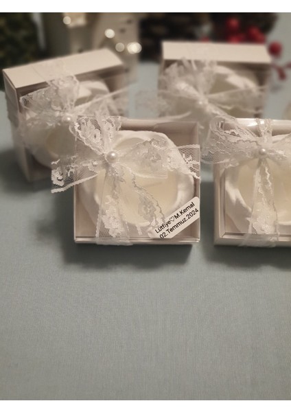 Gül Desenli Mumluk - Düğün, Nikah, Nişan, Doğumgünü ve Söz Hediyeliği 10 Adet modelleri