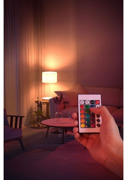 Rgb Modlu Uzaktan Kumandalı LED Ampul Gece Işığı Oyuncu Odaları Için Uygun Ambiyans Ampul