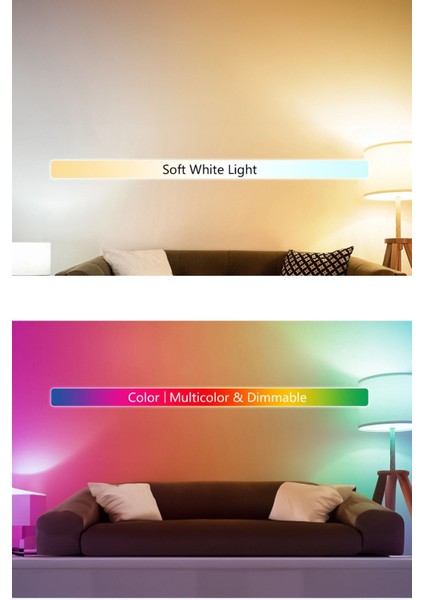 Rgb Modlu Uzaktan Kumandalı LED Ampul Gece Işığı Oyuncu Odaları Için Uygun Ambiyans Ampul