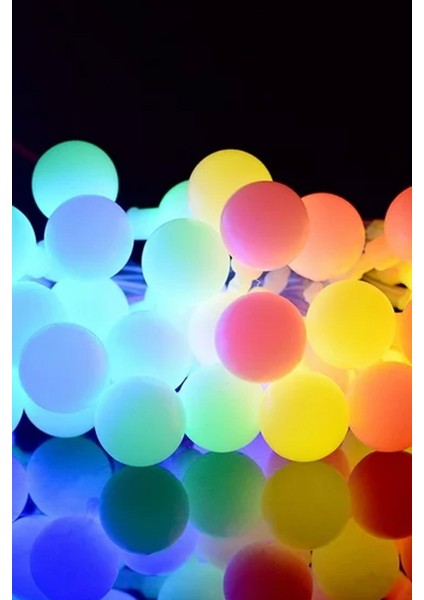 Bahçe Süslemek Için 9 Metre Çok Renkli 50 Adet Top LED Işık