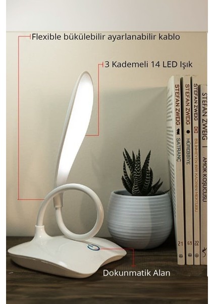 Masaüstü LED Işık Okuma Işığı Çalışma Işığı Loş Aydınlatmalı LED Işık