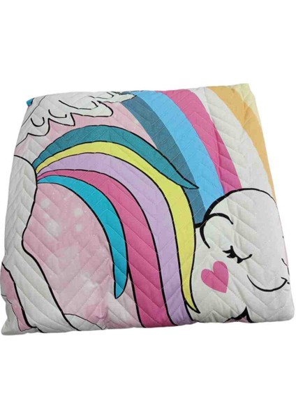 Tek Kişilik (Outlet) Kapitoneli Nevresim Takımı Unicorn Pembe - Çok Amaçlı Set
