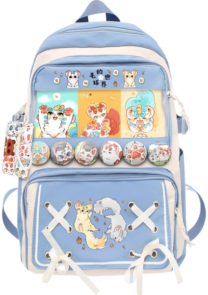 Karikatür Büyük Kapasiteli Okul Çantası (Yurt Dışından)