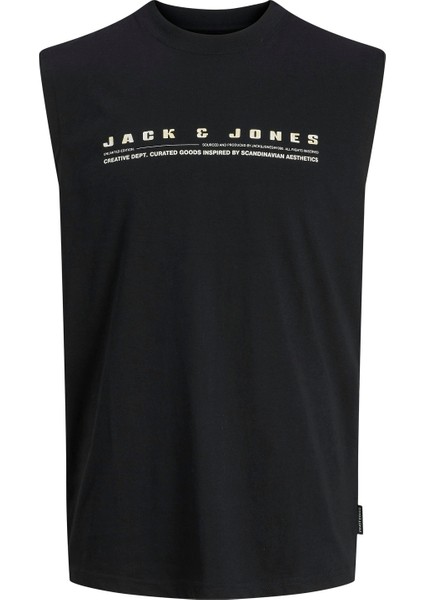 Jack Jones Erkek Bisiklet Yaka Kolsuz Tişört Spor Atlet 12274740