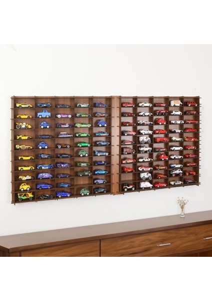 1/64 Ölçek Oyuncak Hobi Koleksiyon 100 Araçlık Set Model Oyuncak Araba Rafı