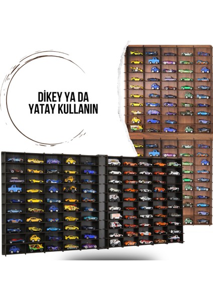 1/64 Ölçek Oyuncak Hobi Koleksiyon 100 Araçlık Set Model Oyuncak Araba Rafı modelleri