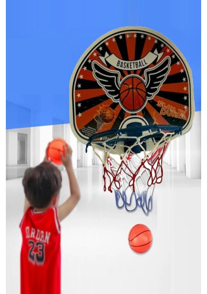 Basketbol Potası Mini Sepet Basketbol Çemberi Sepeti Panyası Oyuncak Çocuk Duvar Basketbol Oyun Set