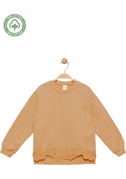 Kız Çocuk %100 Pamuk Nakışlı Sweat - Çocuk Giyim
