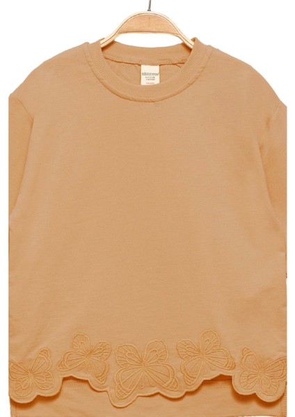 Kız Çocuk %100 Pamuk Nakışlı Sweat - Çocuk Giyim