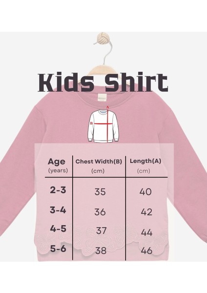 Kız Çocuk %100 Pamuk Nakışlı Sweat - Çocuk Giyim