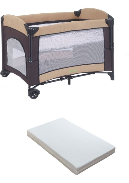 Mastic Anne Yanı Park Yatak Sallanır Oyun Parkı Cibinlikli Yatak Hediyeli 70X110 cm