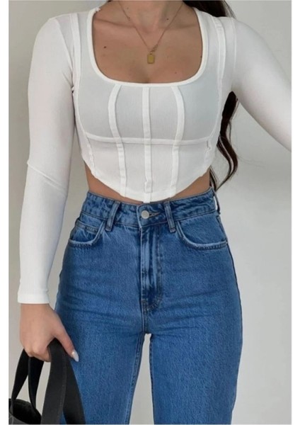 Christian 90's Orta Mavi Palazzo Salaş Paça Süper Yüksek Bel Jean Pantolon fırsatları