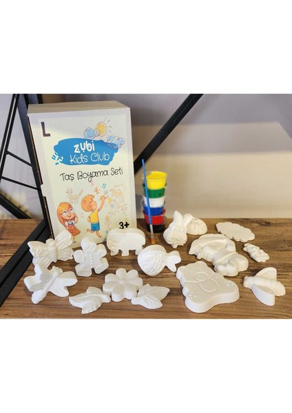 Taş Boyama Seti 15 Adet 3 Yaş Üstü Çocuklar Için Zeka Geliştrici Akrilik Boyalı Aktivite Seti