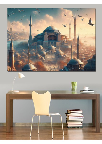 Cami Manzarası Dekoratif Kanvas - Mdf Ahşap Tablo fiyatları